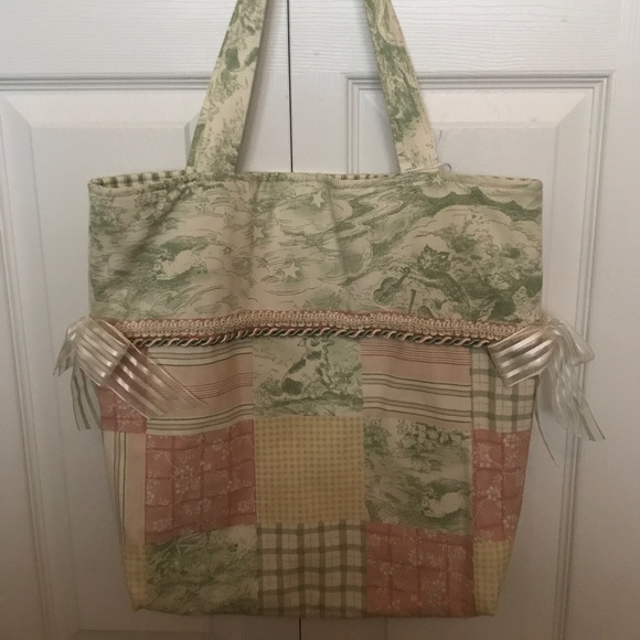 NWOT Handmade Hey Diddle Diddle Embellished Bag - Picture 2 of 3